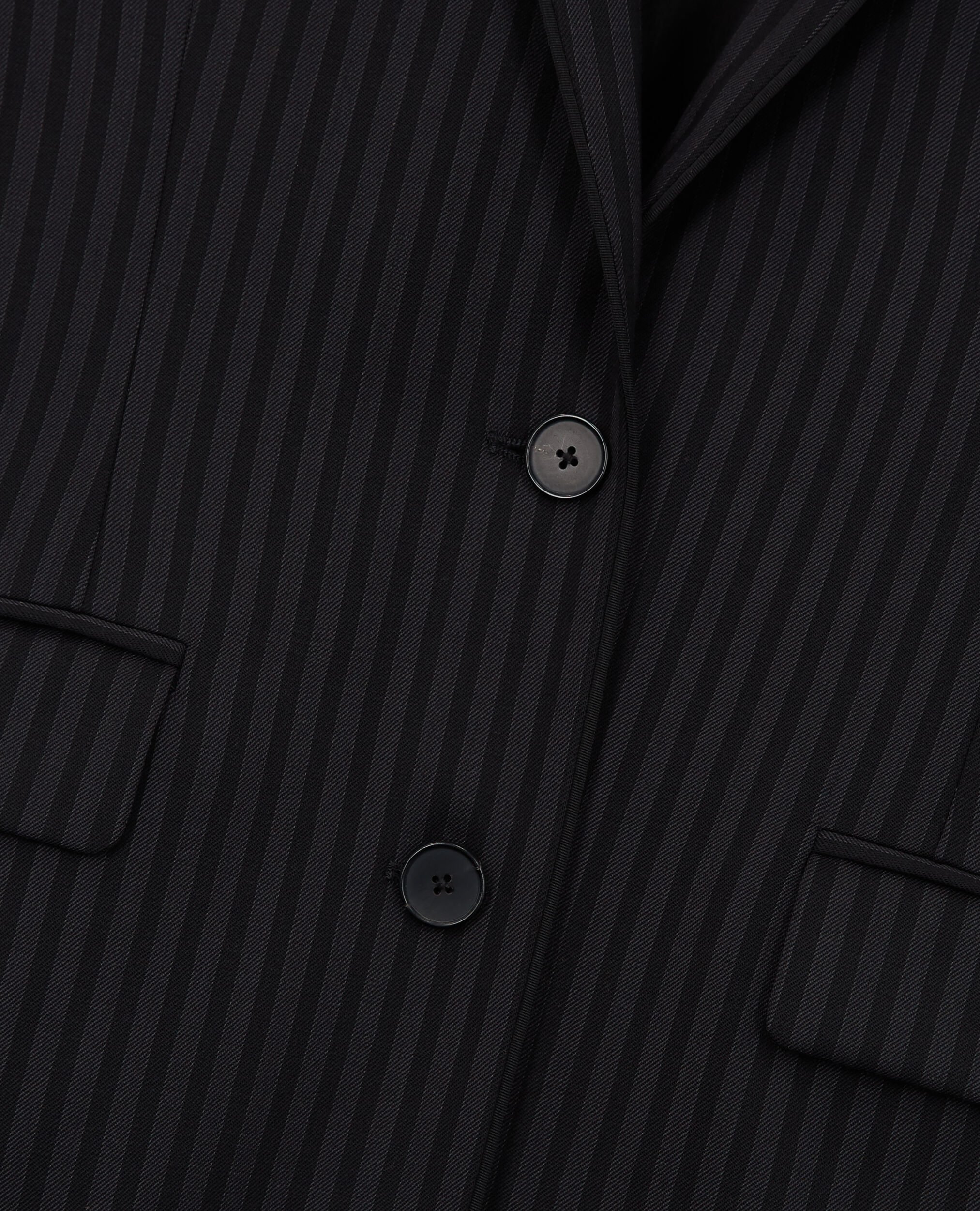 Striped wool suit jacket, BLACK GREY, hi-res image number null