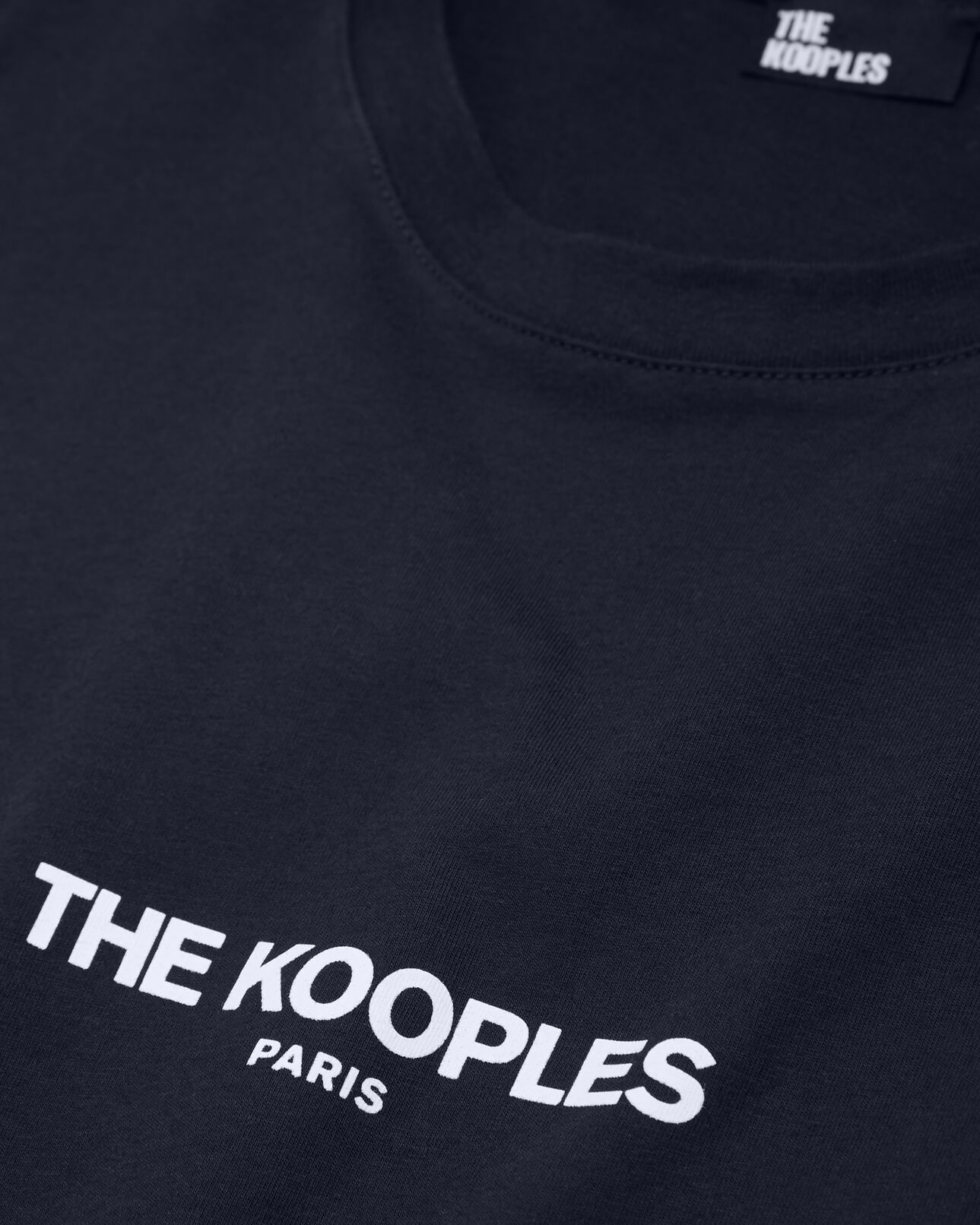 The Kooples MEN NAVY men's blue printed cotton t-shirt