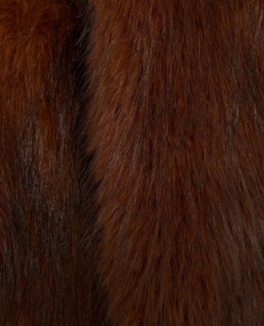 The Kooples WOMEN SAFRAN brown fur collar