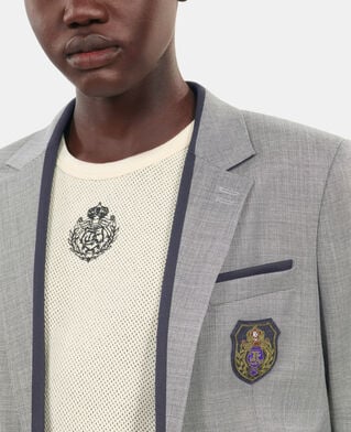 The Kooples MUJER BEIGE MELANGE chaqueta traje topo lana