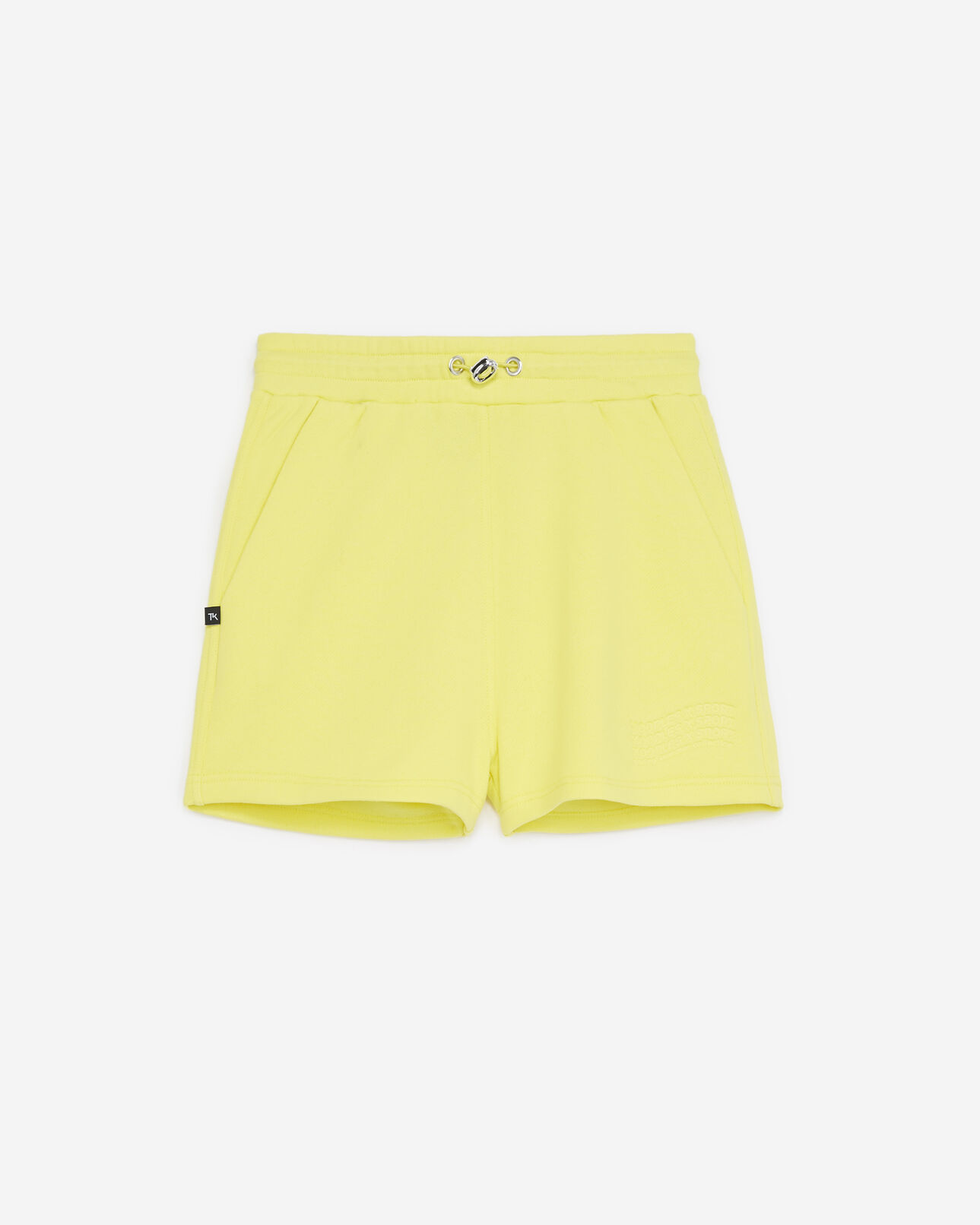 The Kooples WOMEN YELLOW yellow shorts in cotton w/embossed logo