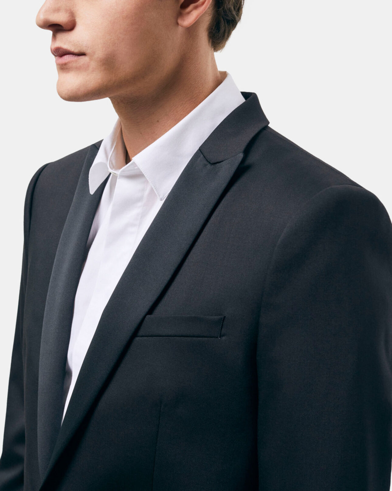 The Kooples HERREN BLACK schwarze smokingjacke aus wolle