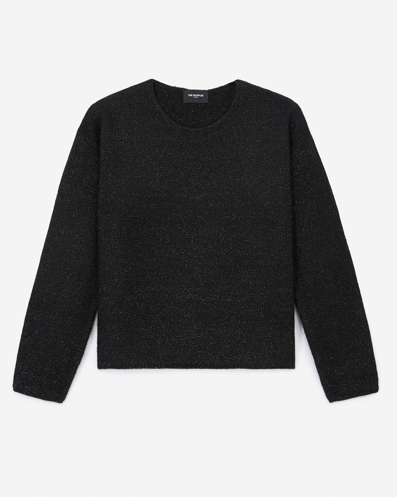 The Kooples WOMEN BLACK loose-fit black sweater with lurex