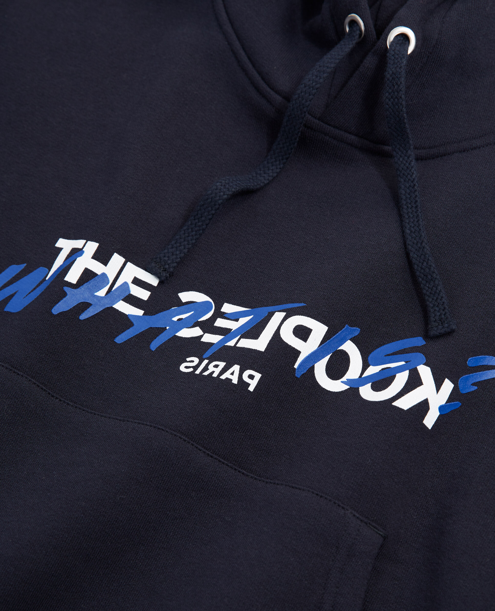 Sudadera azul marino con serigrafía what is, NAVY, hi-res image number null