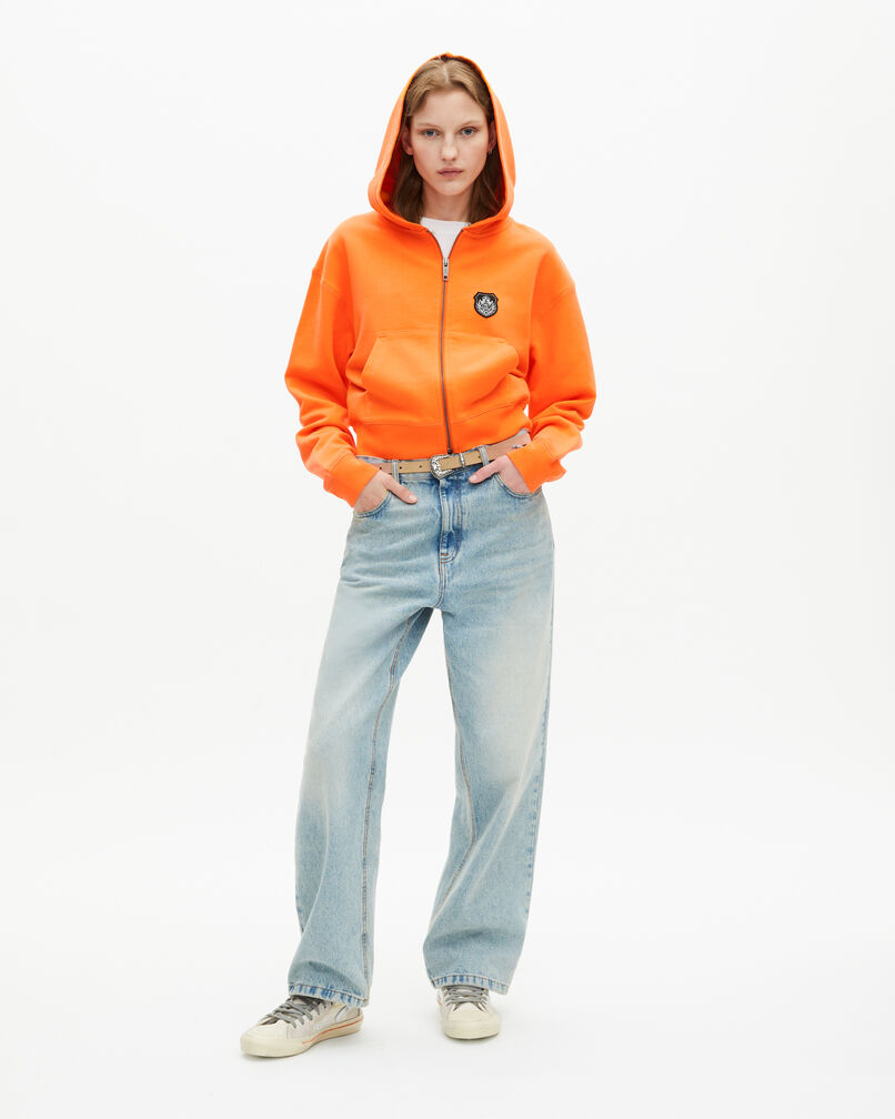 The Kooples FEMME ORANGE sweatshirt à capuche orange
