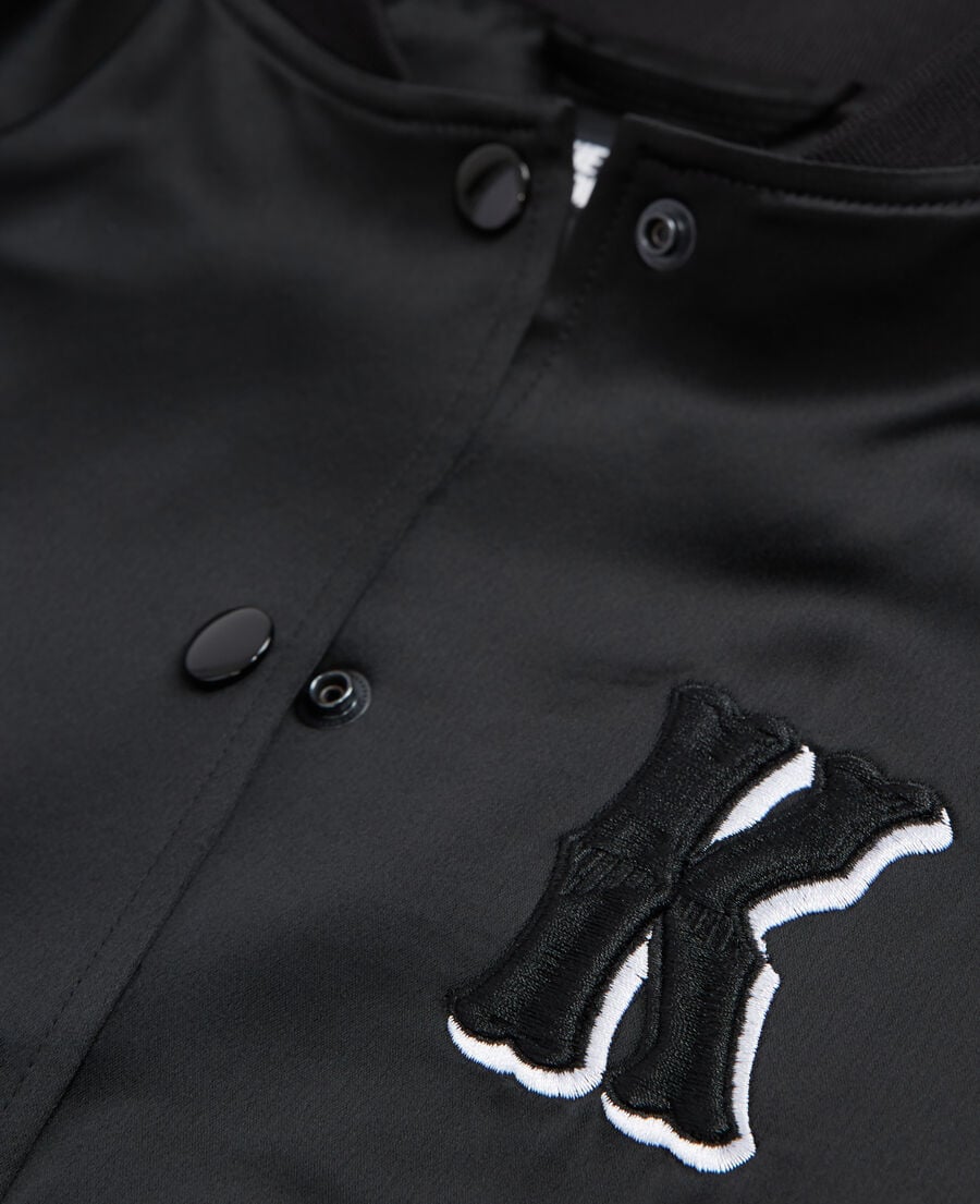 The Kooples WOMEN BLACK black teddy jacket with western-style embroidery