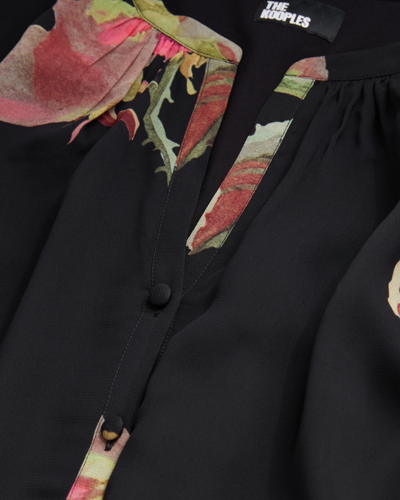 The Kooples DAMEN PINK BLACK langes kleid mit print