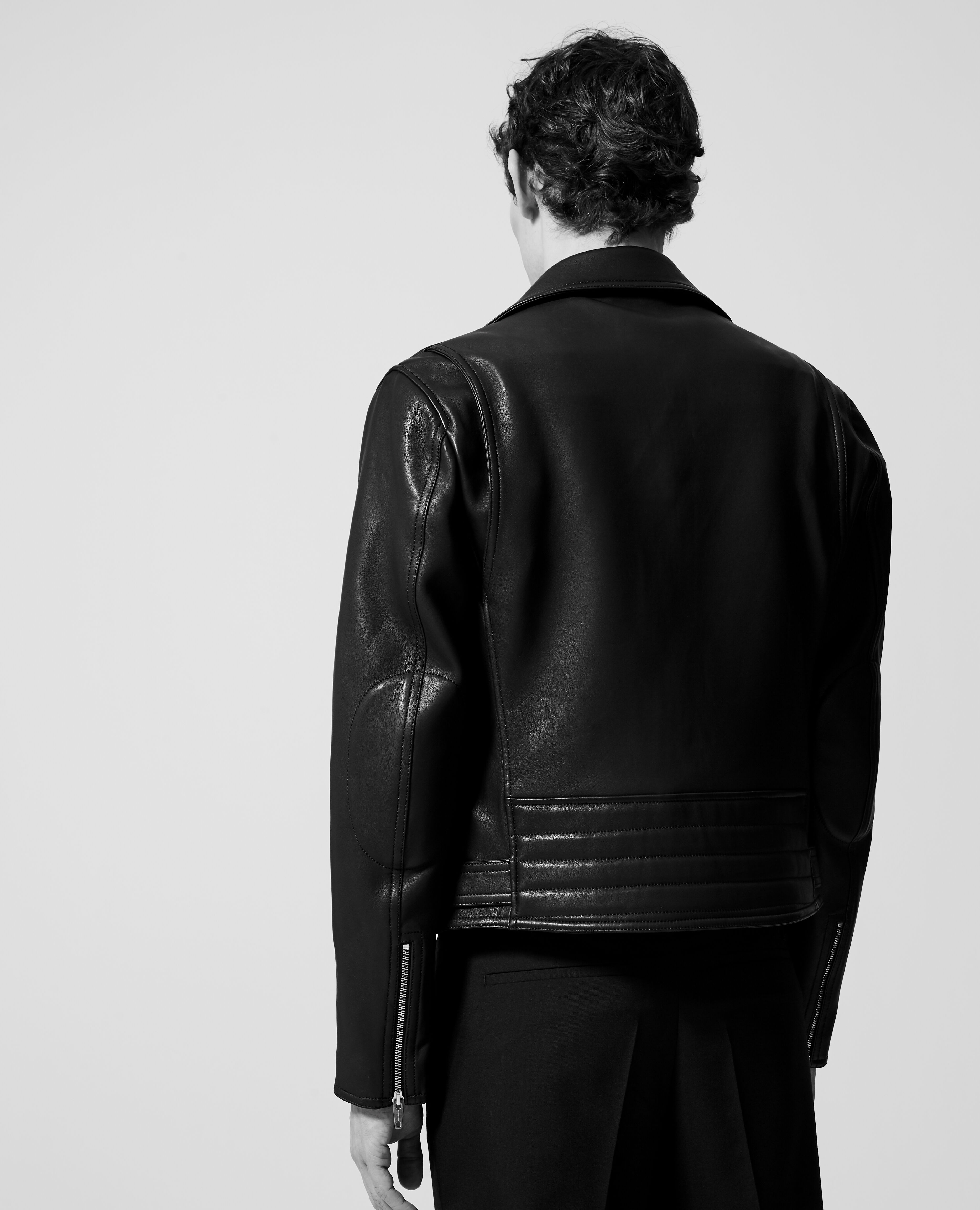 Leather jacket clearance with elbow patches