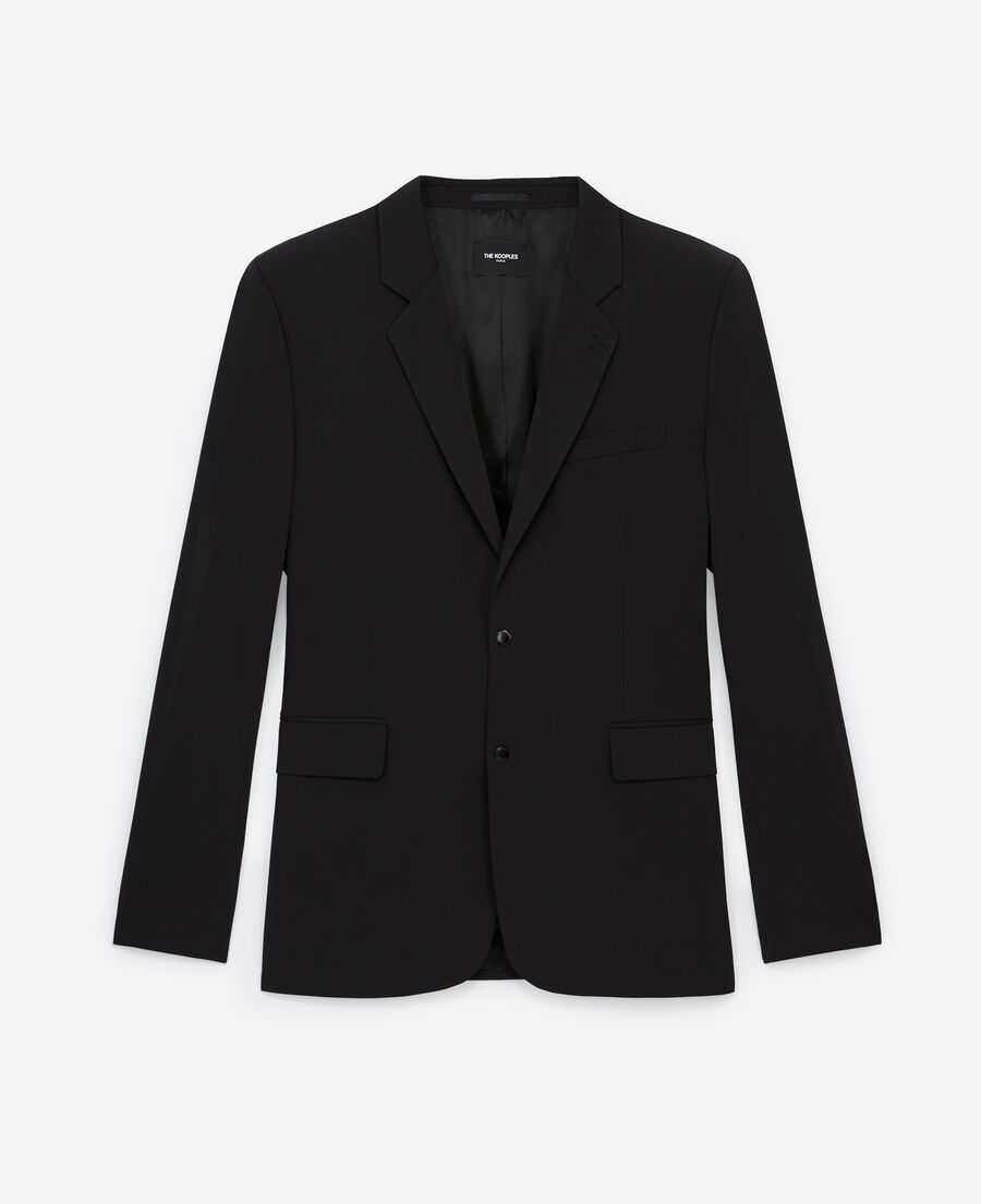 Technical black suit jacket with buttons | The Kooples - UK