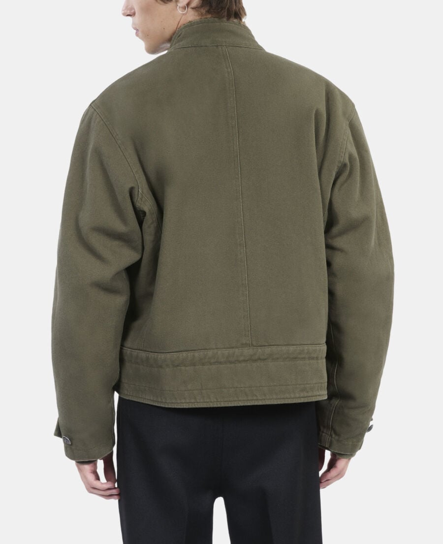 The Kooples MEN OLIVE NIGHT khaki officer-style jacket