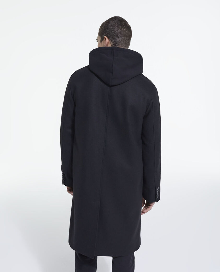 The Kooples MEN BLACK long black wool coat