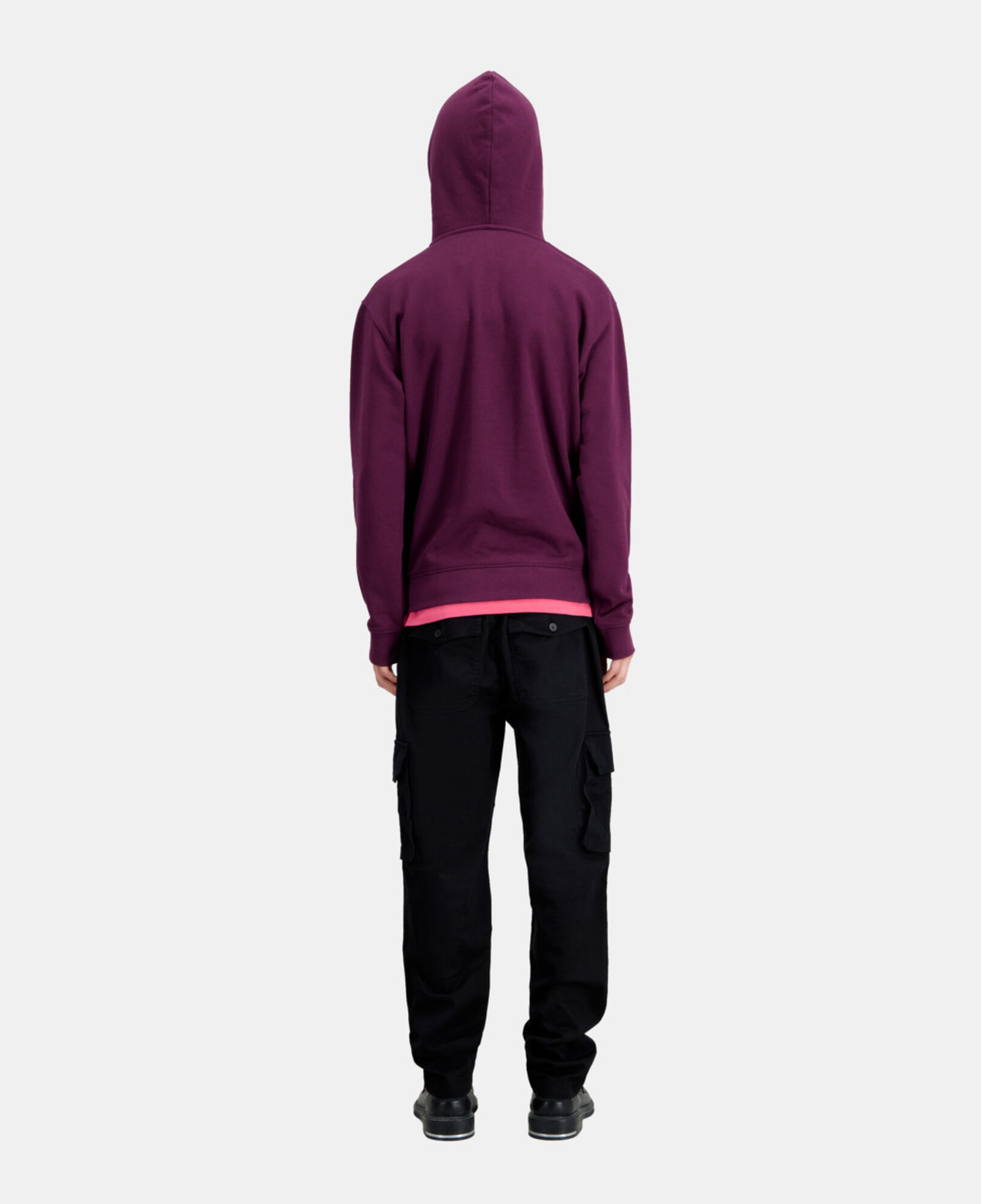 The Kooples HOMBRE BORDEAUX sudadera capucha burdeos logotipo para hombre
