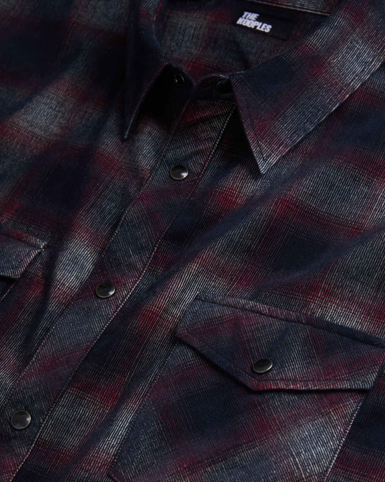 Chemise à carreaux noir et bordeaux, BLACK / BURGUNDY, hi-res image number null