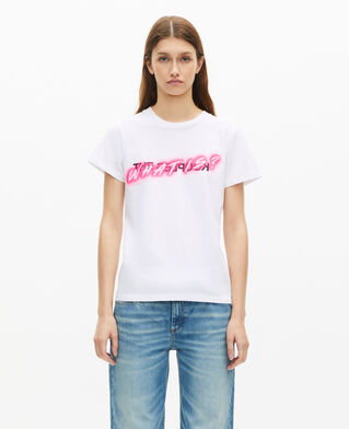 The Kooples FEMME WHITE t-shirt what is néon blanc