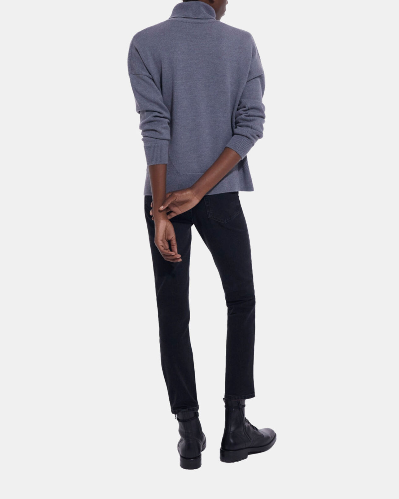 The Kooples WOMEN MIDDLE GREY gray wool sweater