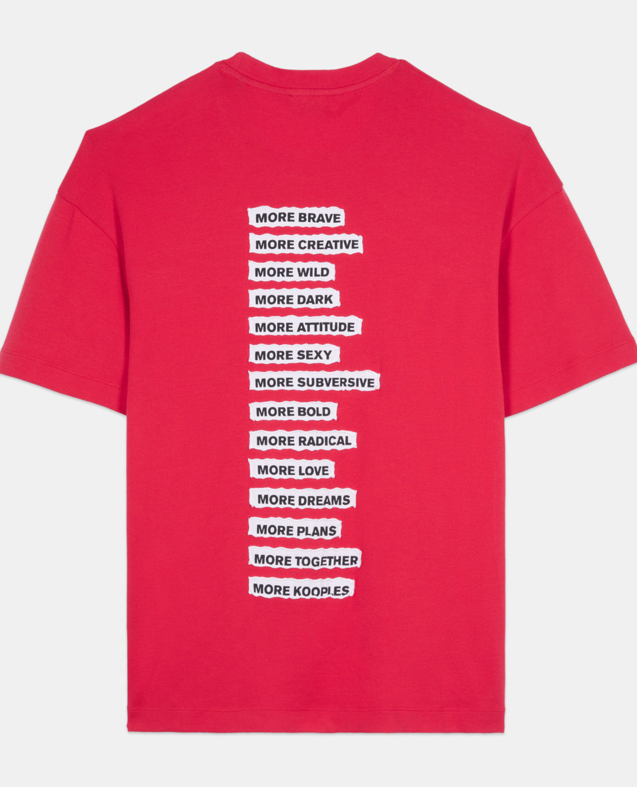 T-shirt avec patchs rouge, RUBIS, hi-res image number null