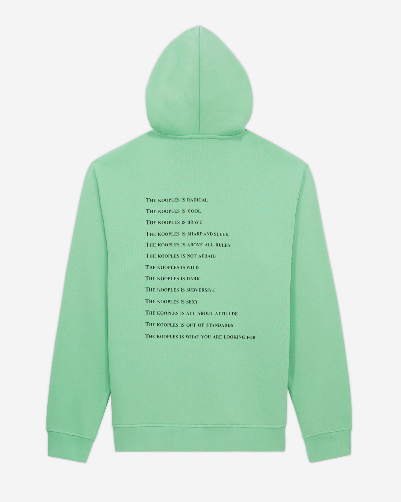 The Kooples HERREN APPLE grünes kapuzensweatshirt mit schriftzug