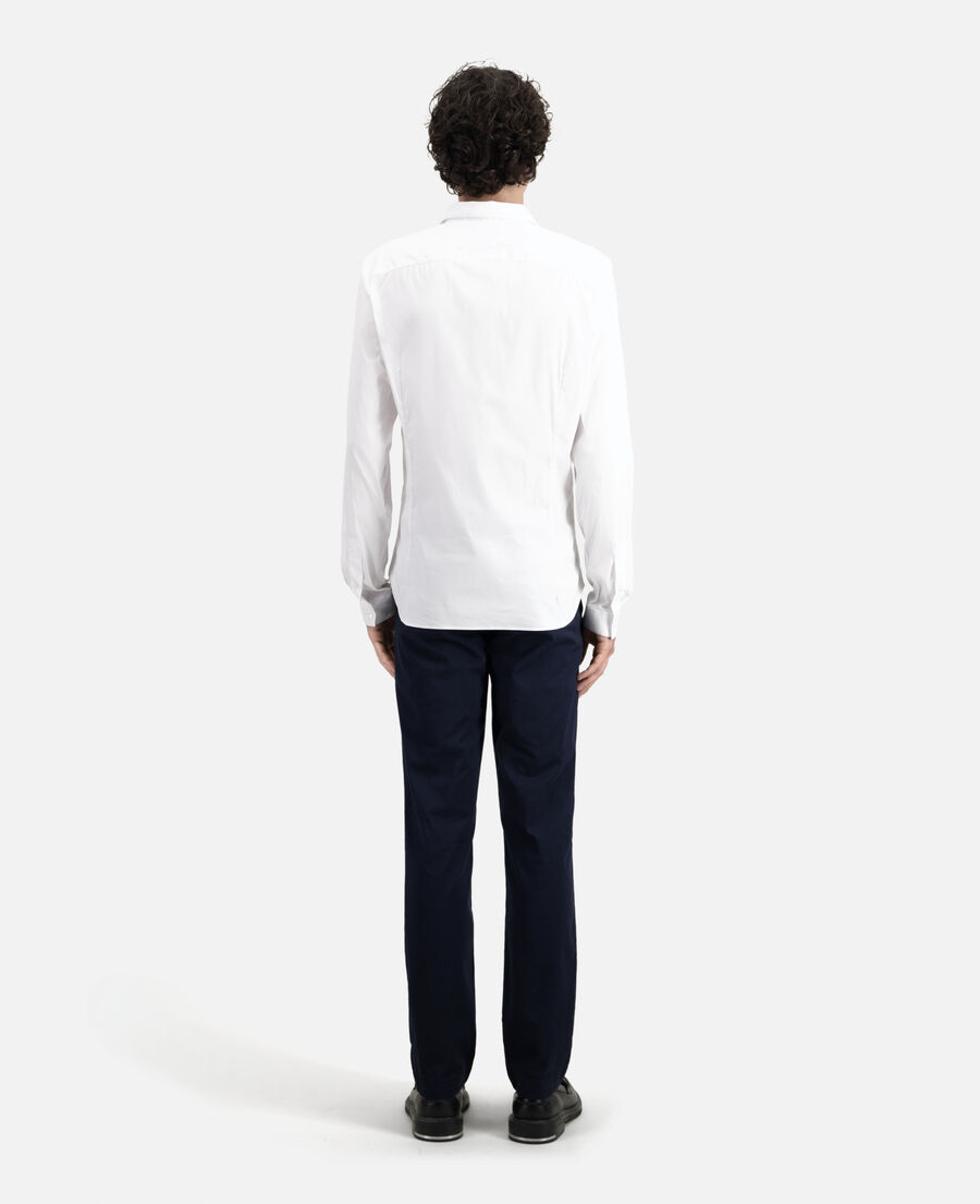 chemise formelle blanche en popeline