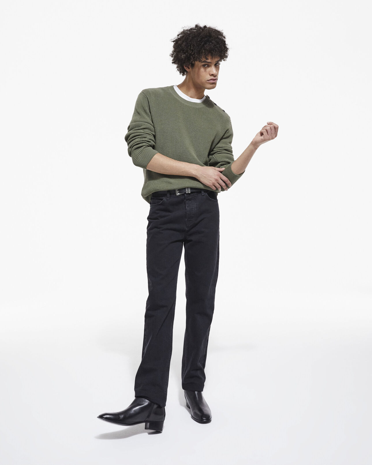 The Kooples MEN LICHEN khaki sweater