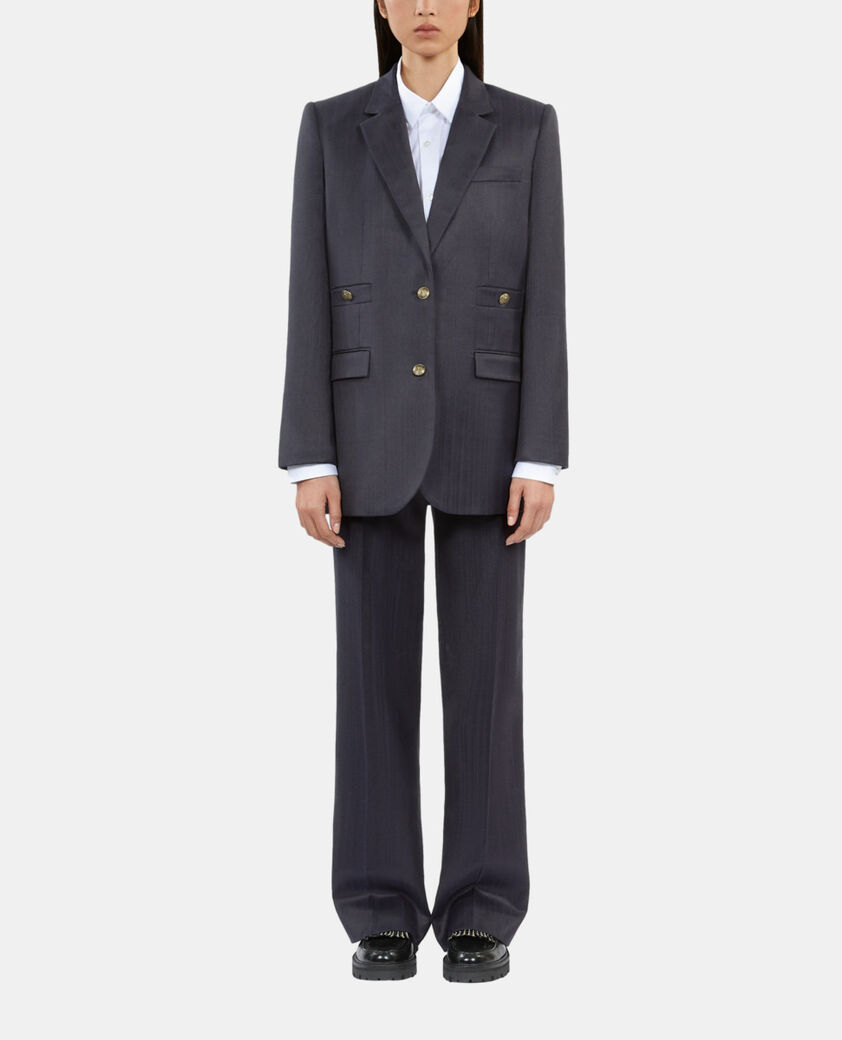 The Kooples FEMME NAVY veste tailleur bleu marine