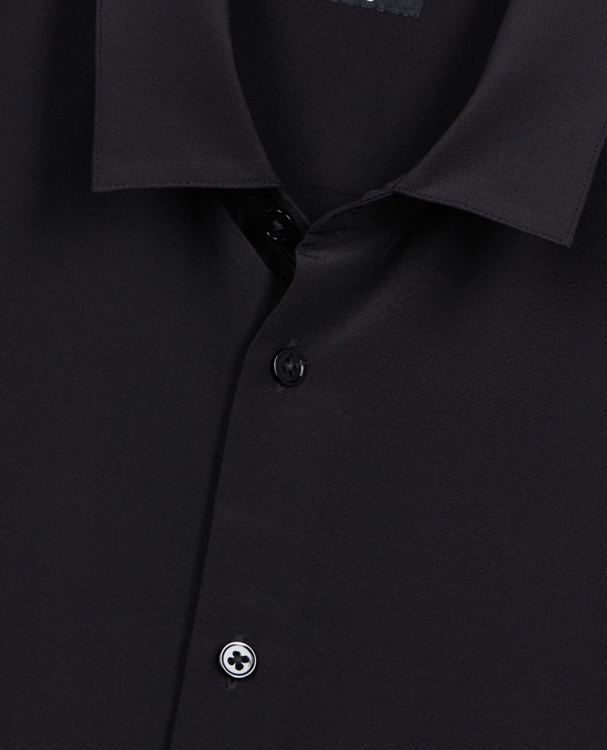 Chemise en soie noire, BLACK, hi-res image number null