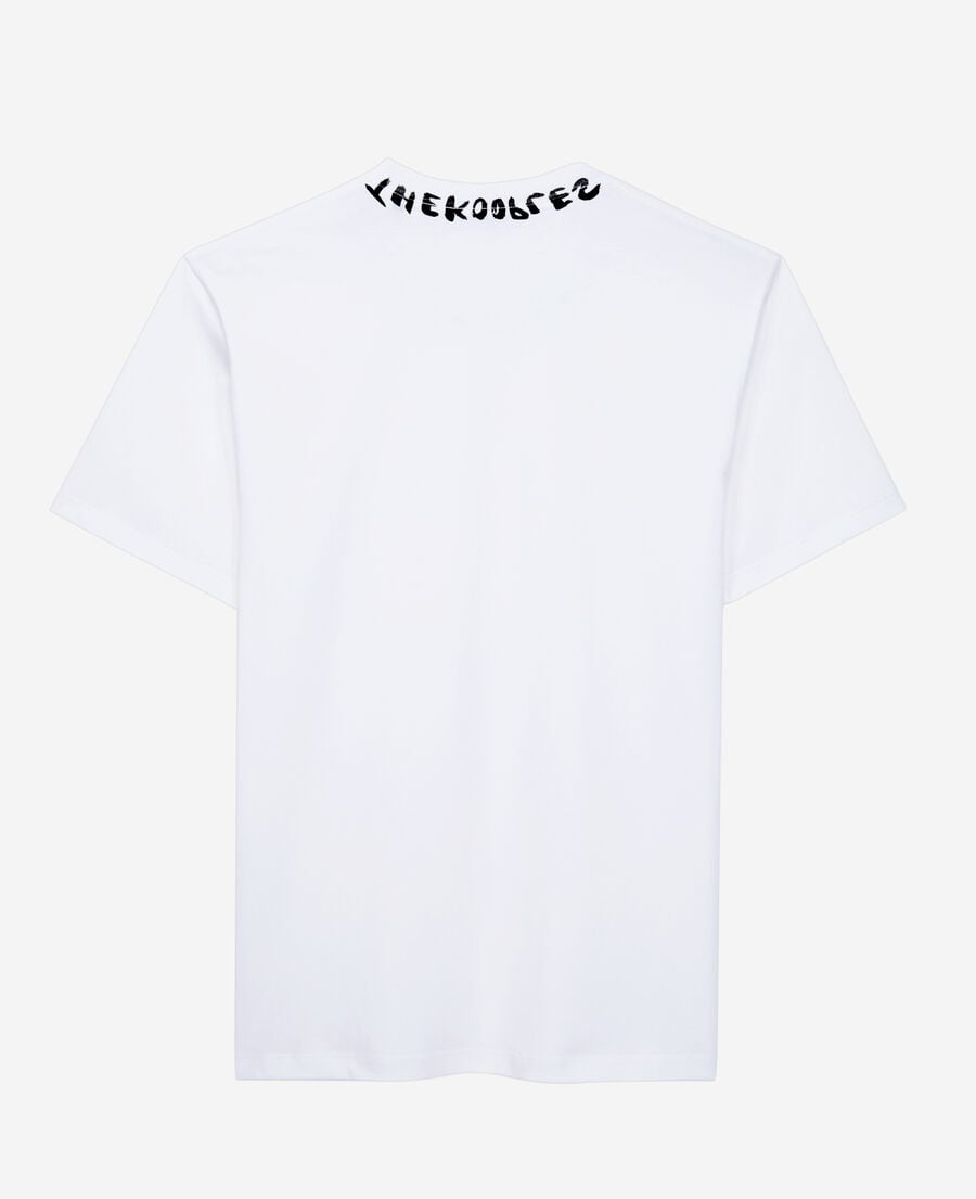 The Kooples MEN WHITE men's white t-shirt with logo