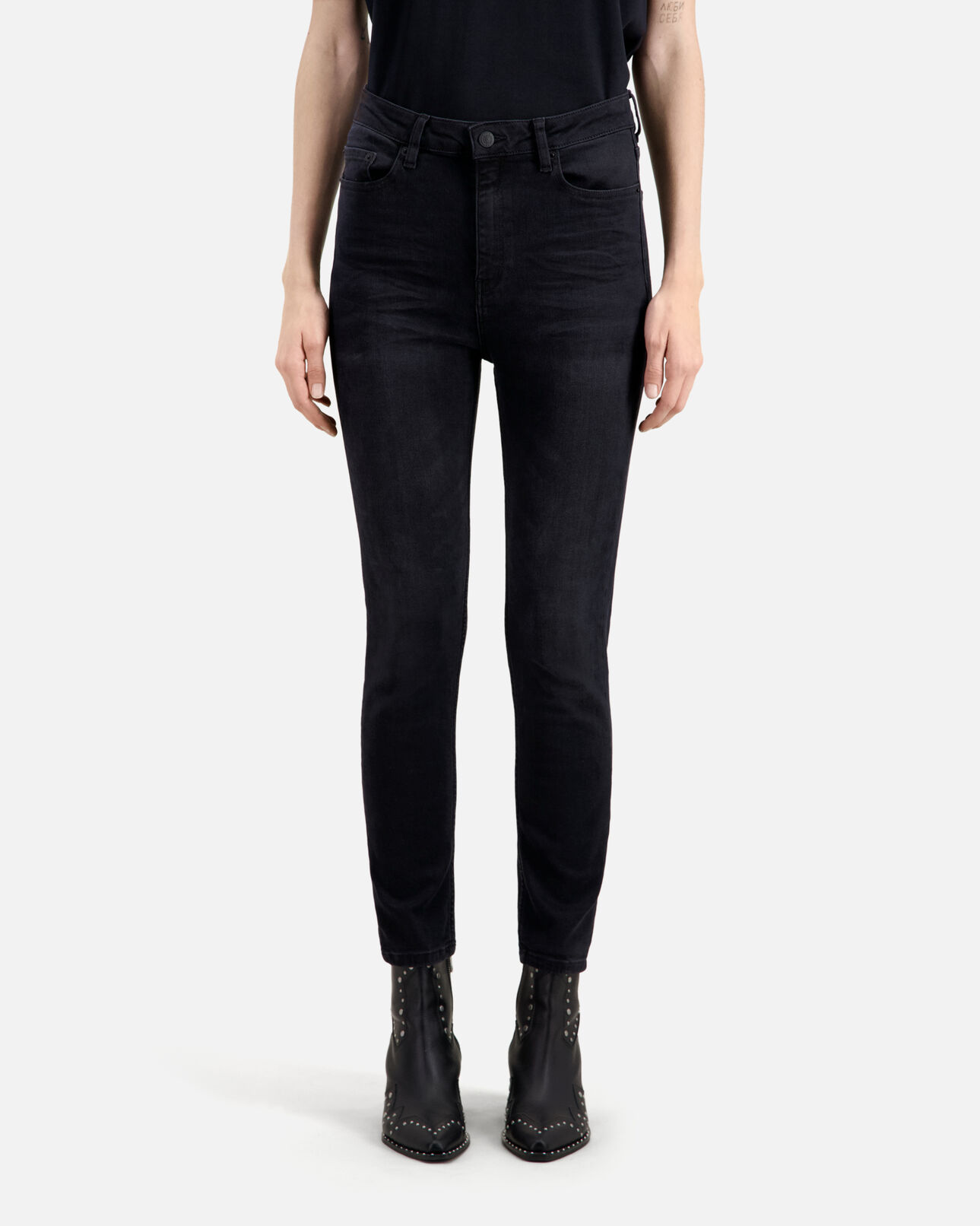 The Kooples DAMEN BLACK schwarze röhrenjeans