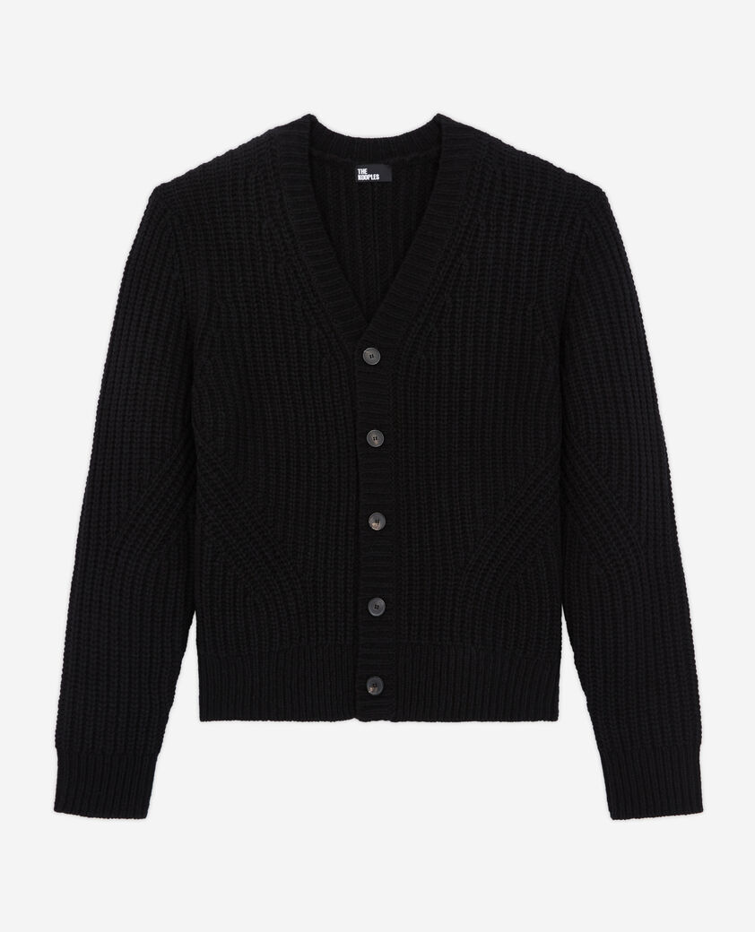 The Kooples H BLACK black buttoned cardigan