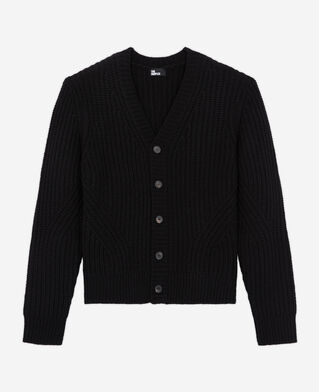 The Kooples H BLACK black buttoned cardigan