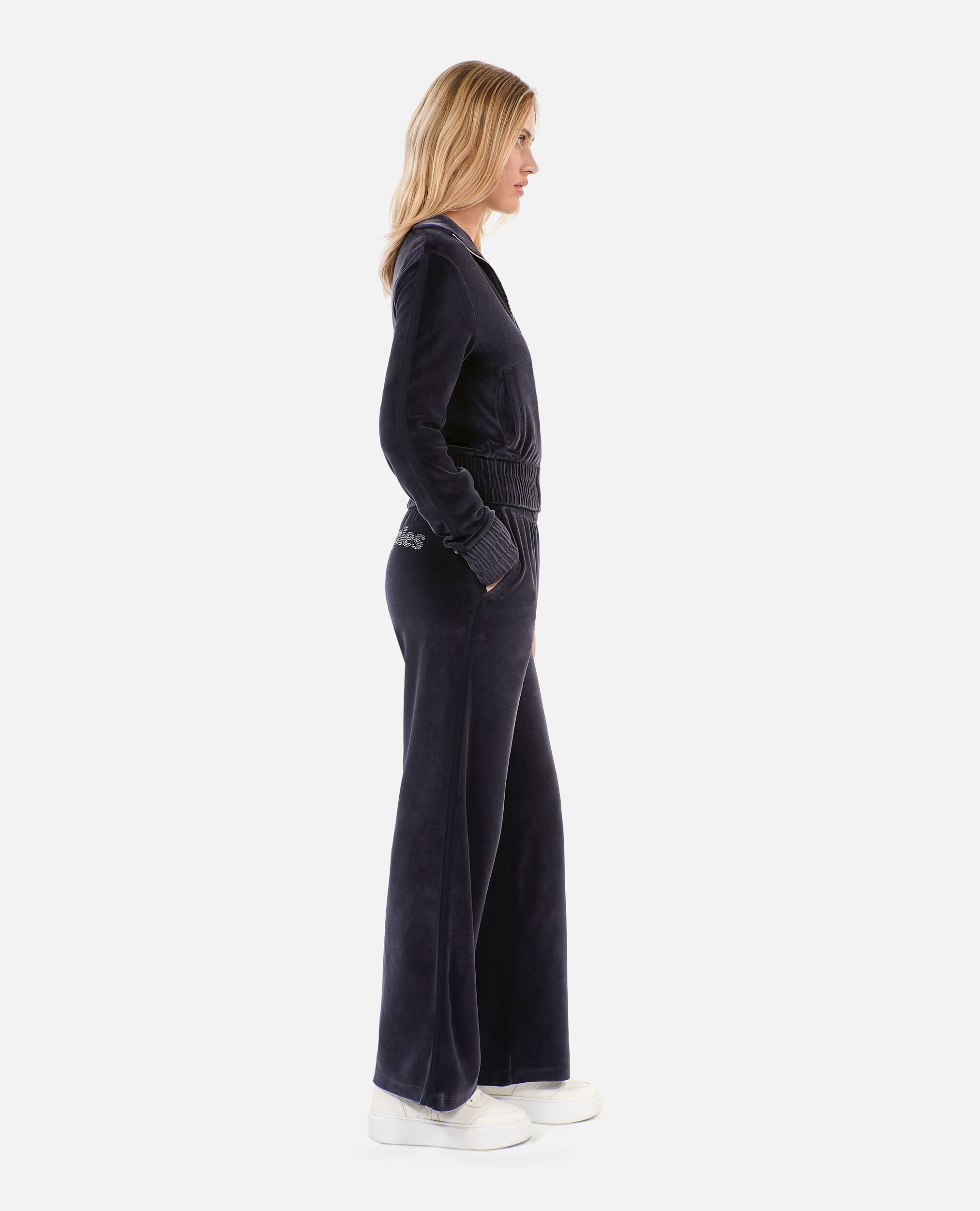 Velour tracksuit womens black outlet