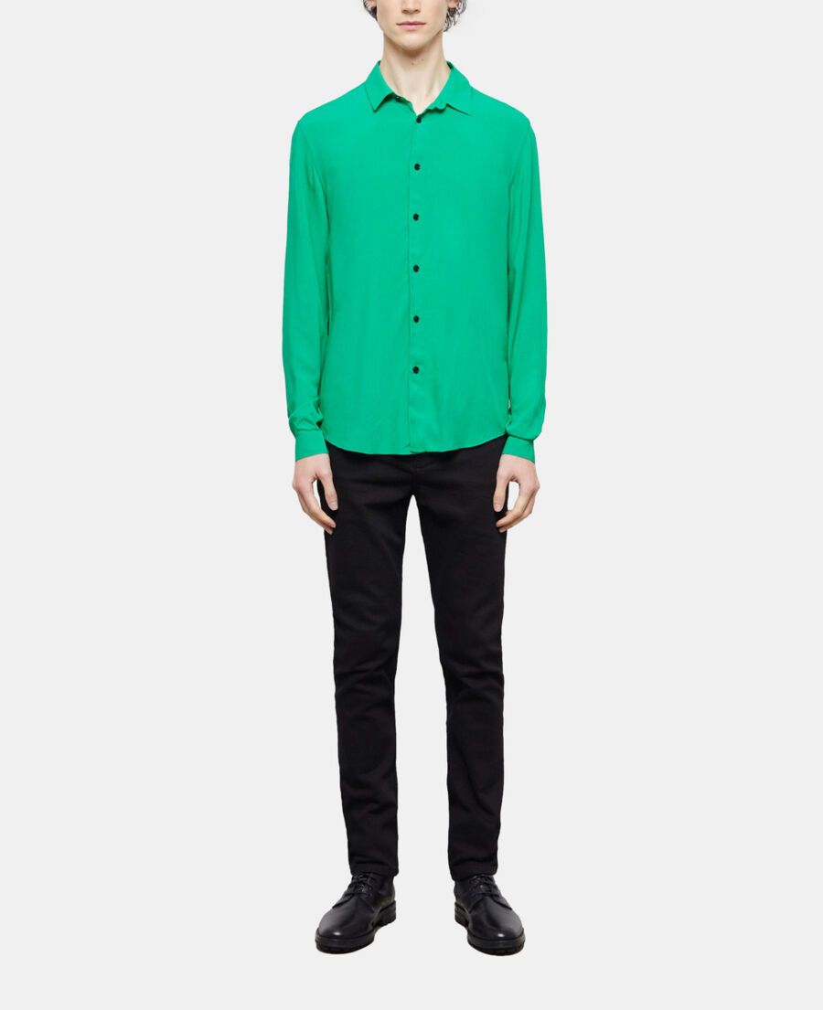 The Kooples HOMME GREEN chemise col classique verte