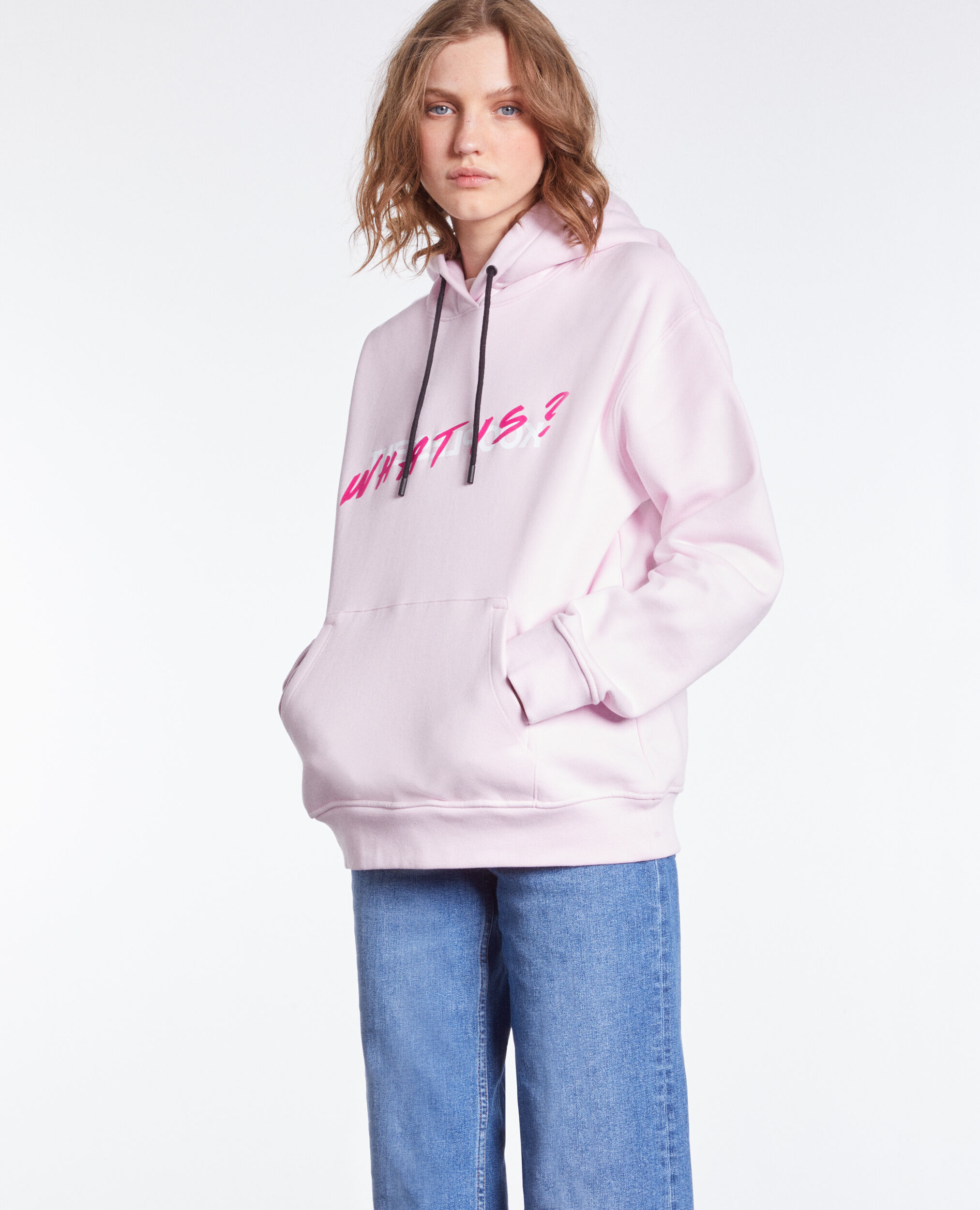 Pink What is hoodie, PALE PINK, hi-res image number null