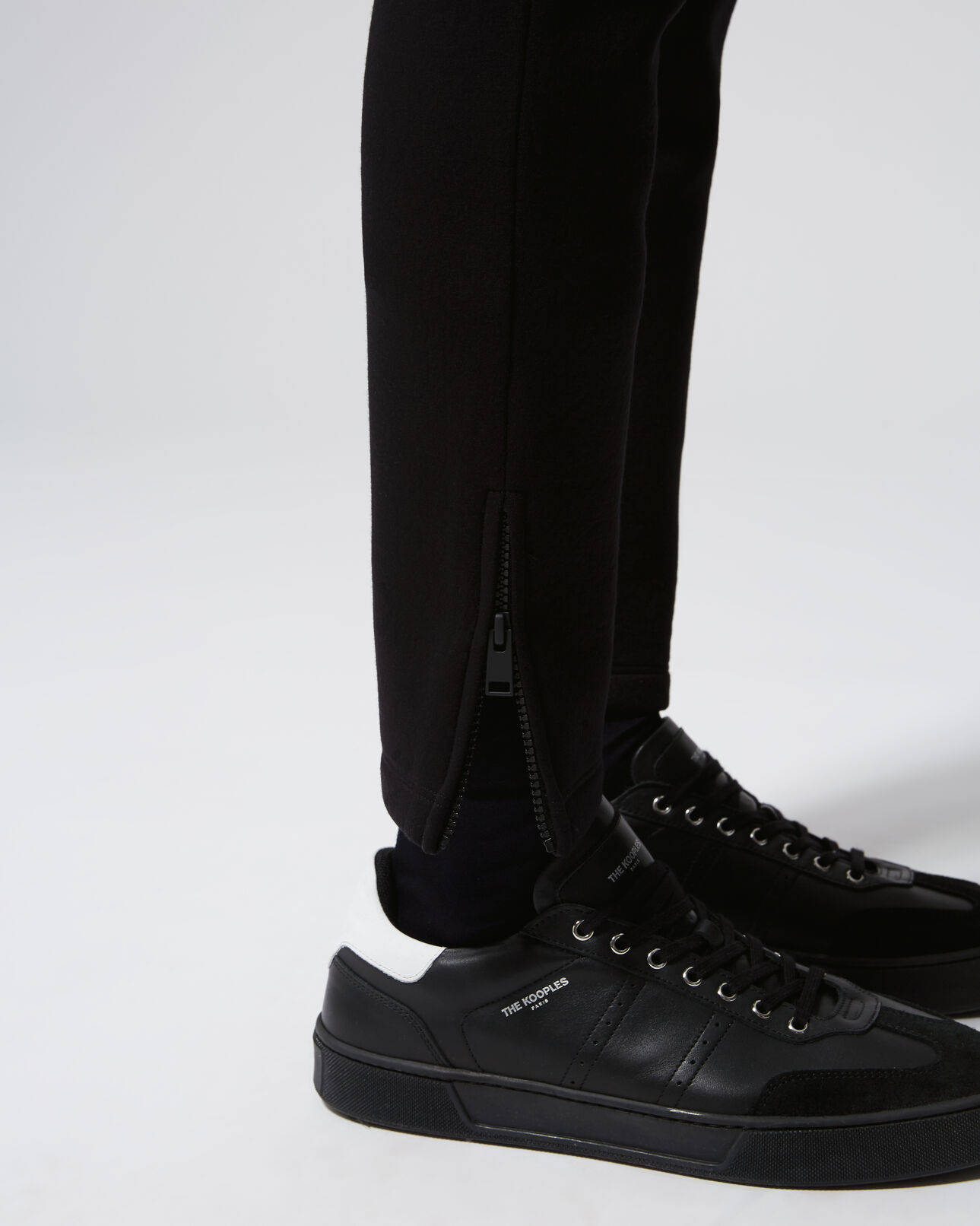 The Kooples MEN BLACK black joggers with navy blue details