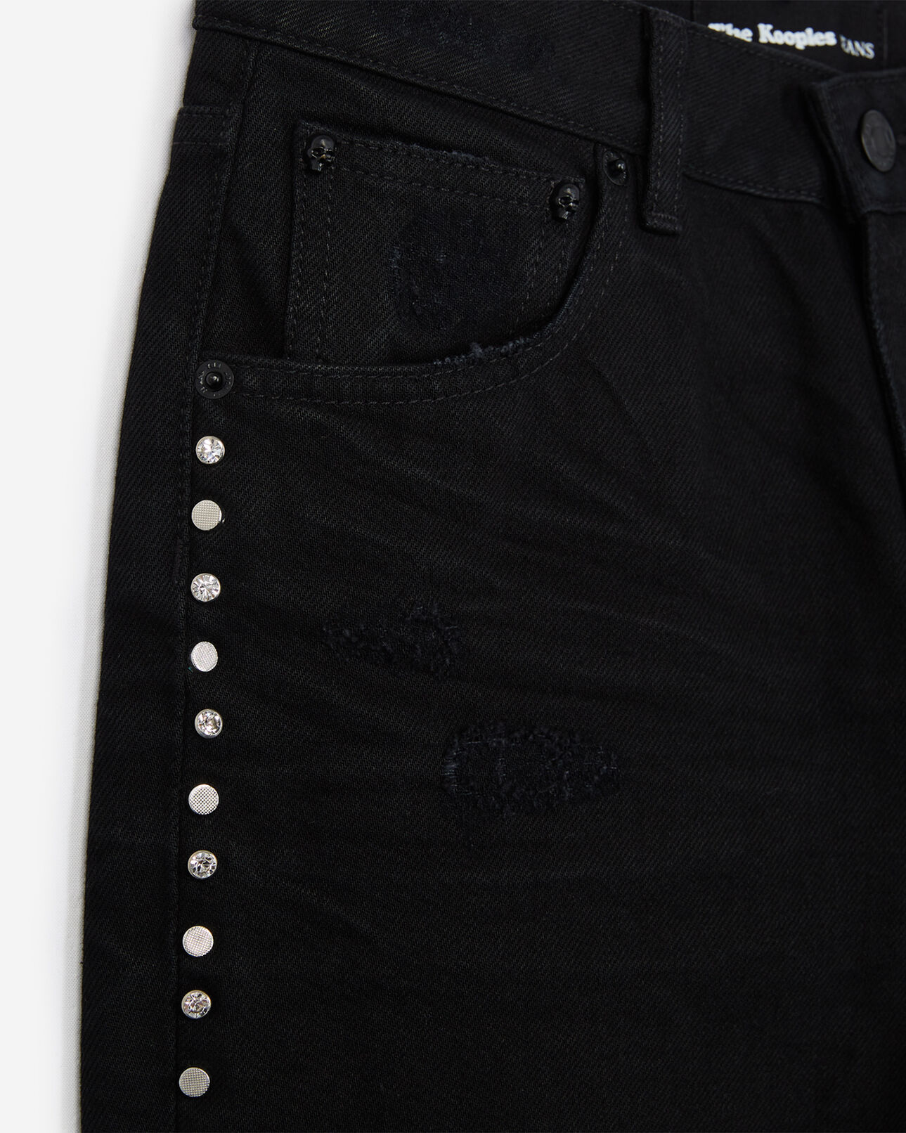 The Kooples WOMEN BLACK mily jeans with rhinestone trims