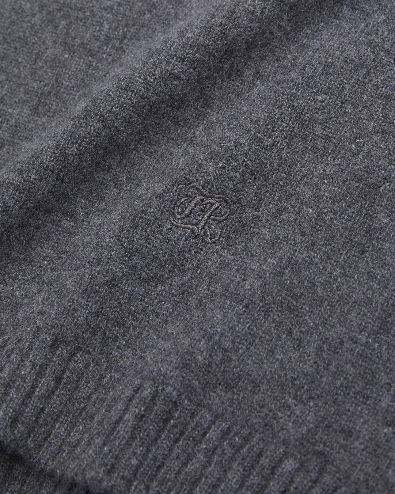 The Kooples WOMEN ANTHRACITE MELANGE grey cashmere-blend sweater