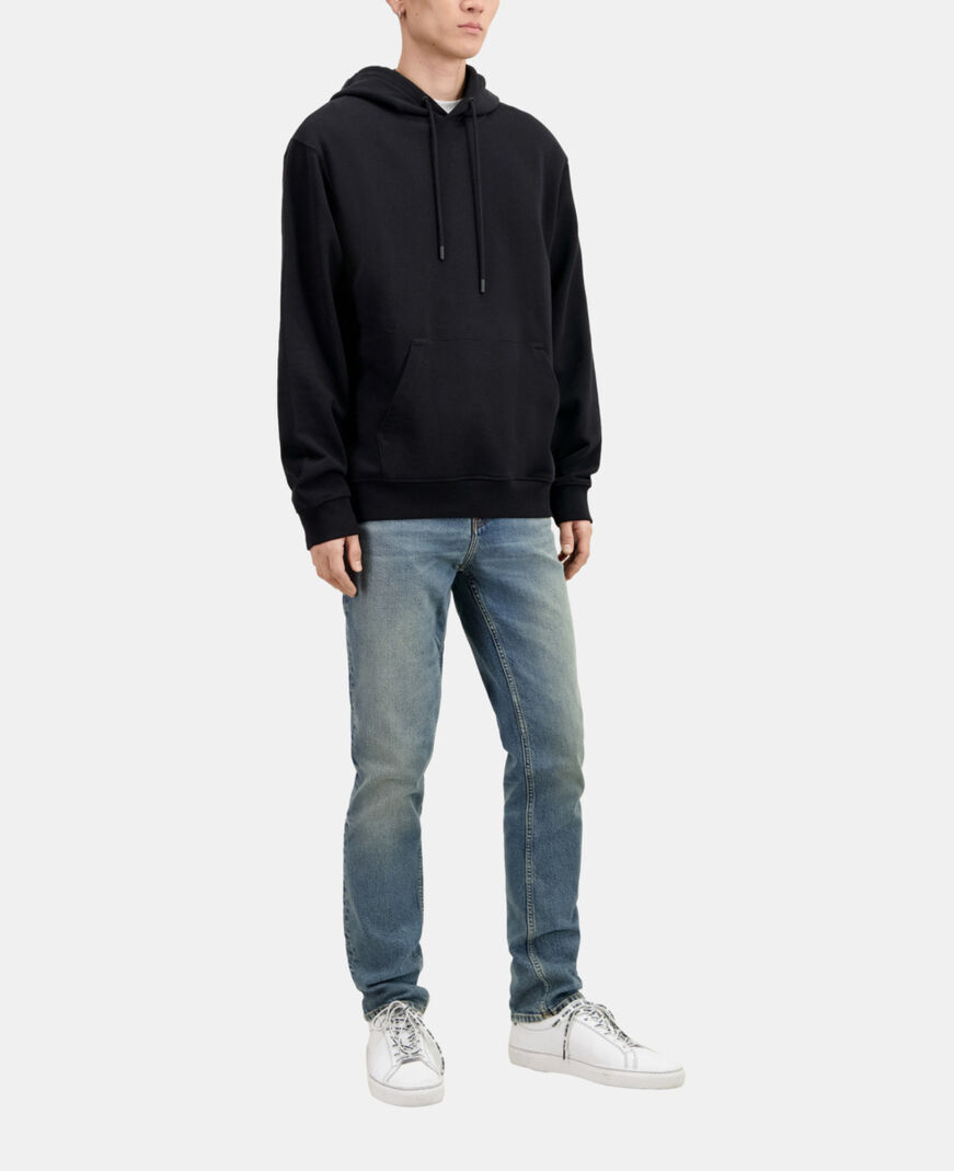 The Kooples HOMME BLACK sweatshirt à capuche avec sérigraphie noir