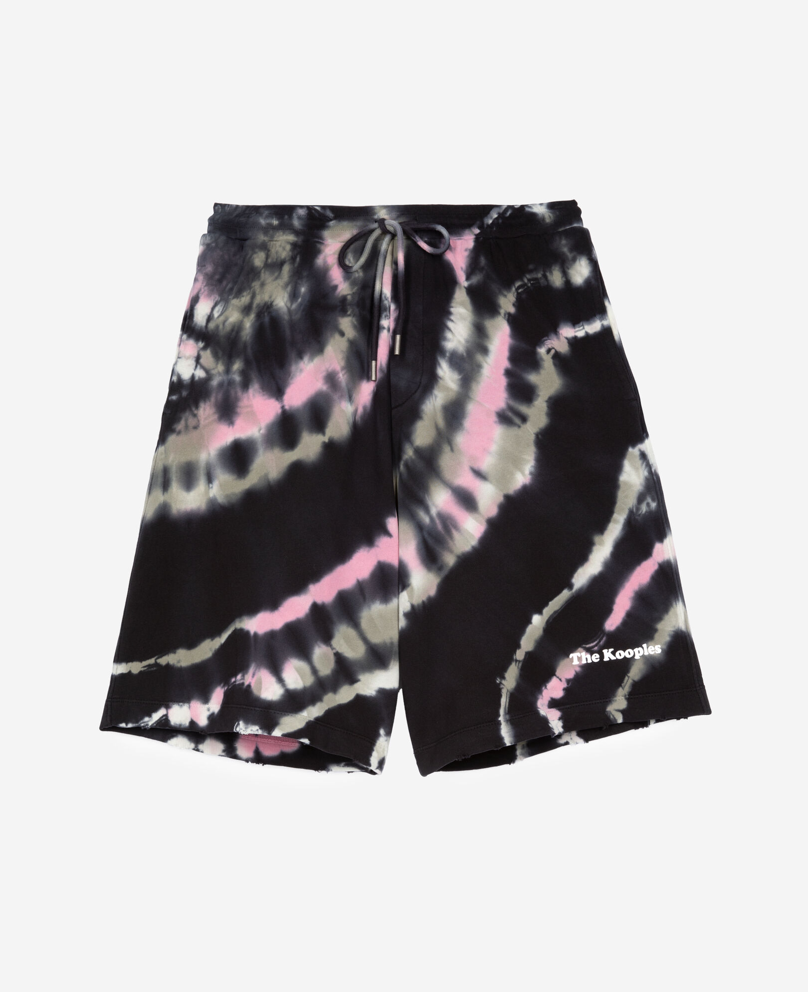 The Kooples MEN ECRU GREEN tie dye print shorts