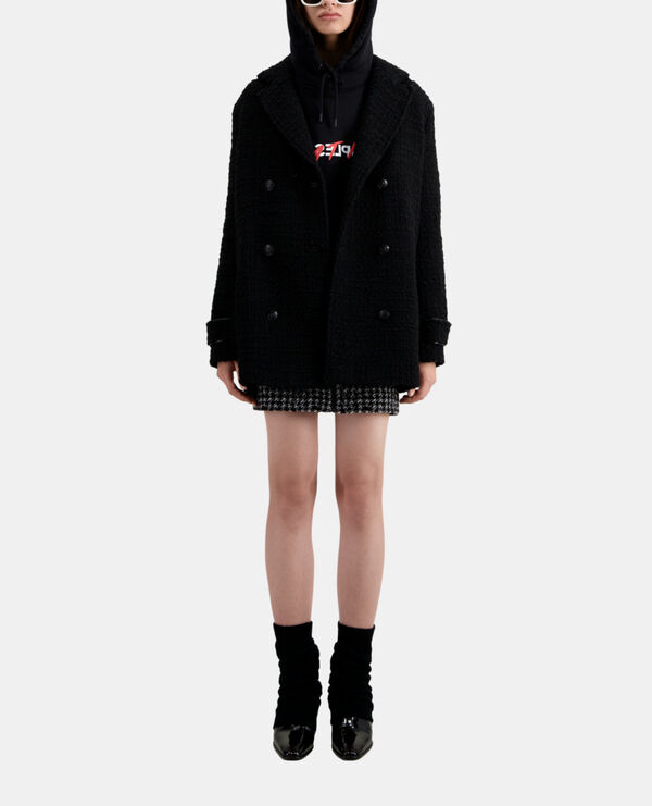 short black tweed coat