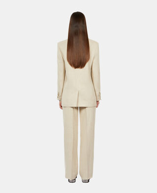The Kooples F BEIGE ecru linen suit jacket