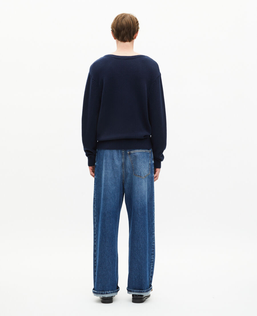 The Kooples H NAVY navy boat-neck sweater