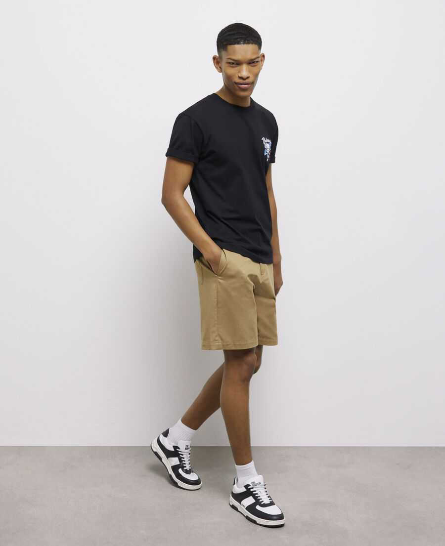 black t-shirt with embroidery