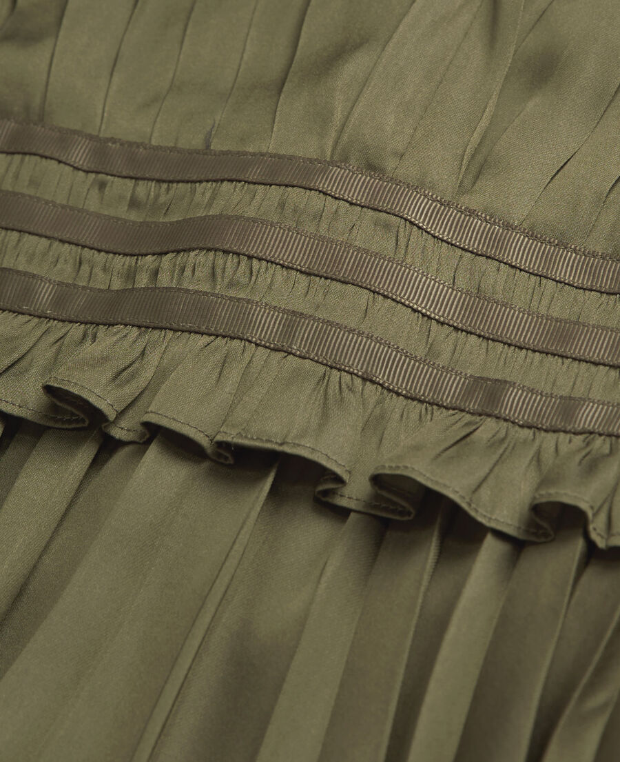 kurzes kleid in khaki