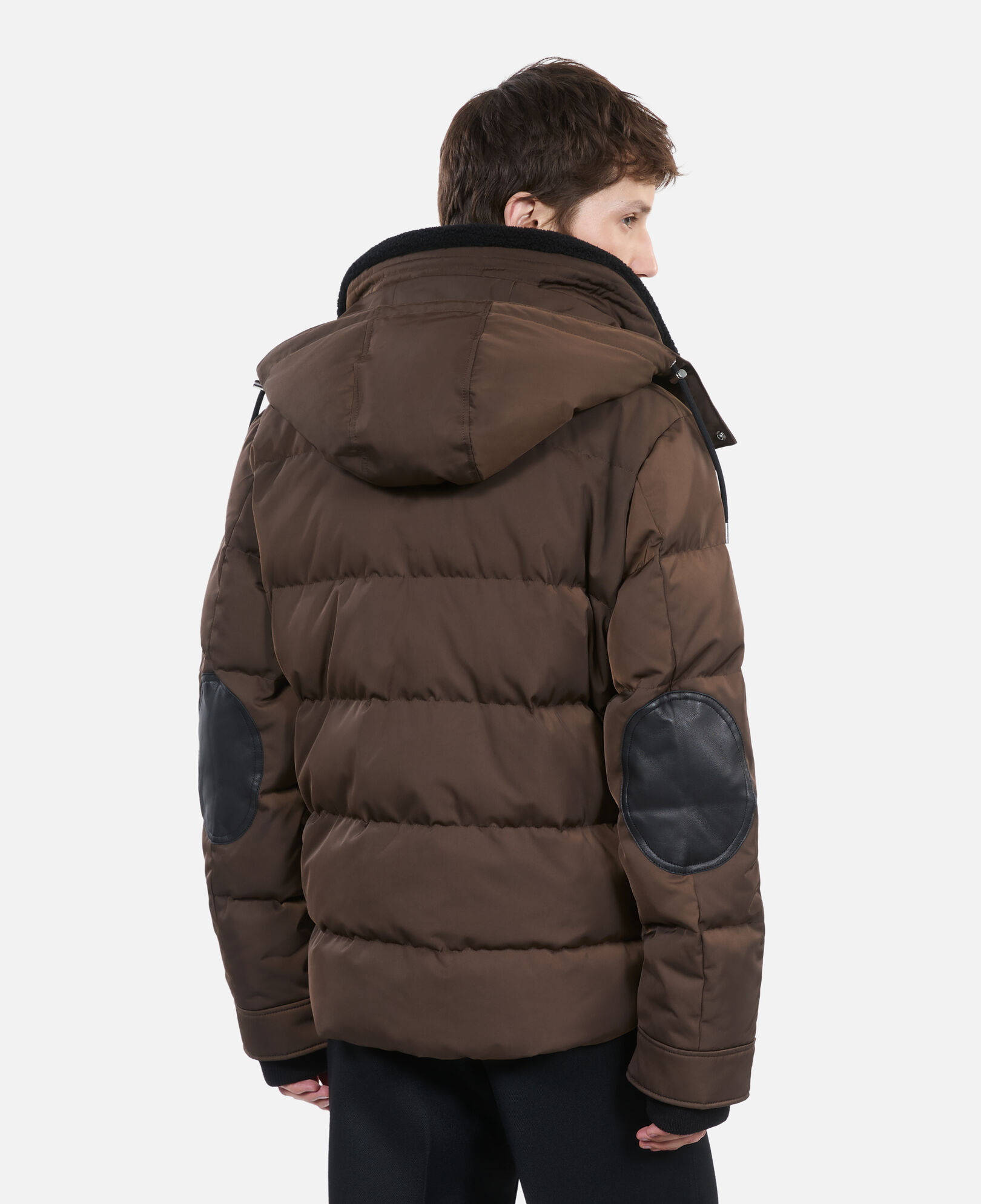 The Kooples MEN BROWN brown blazon down jacket