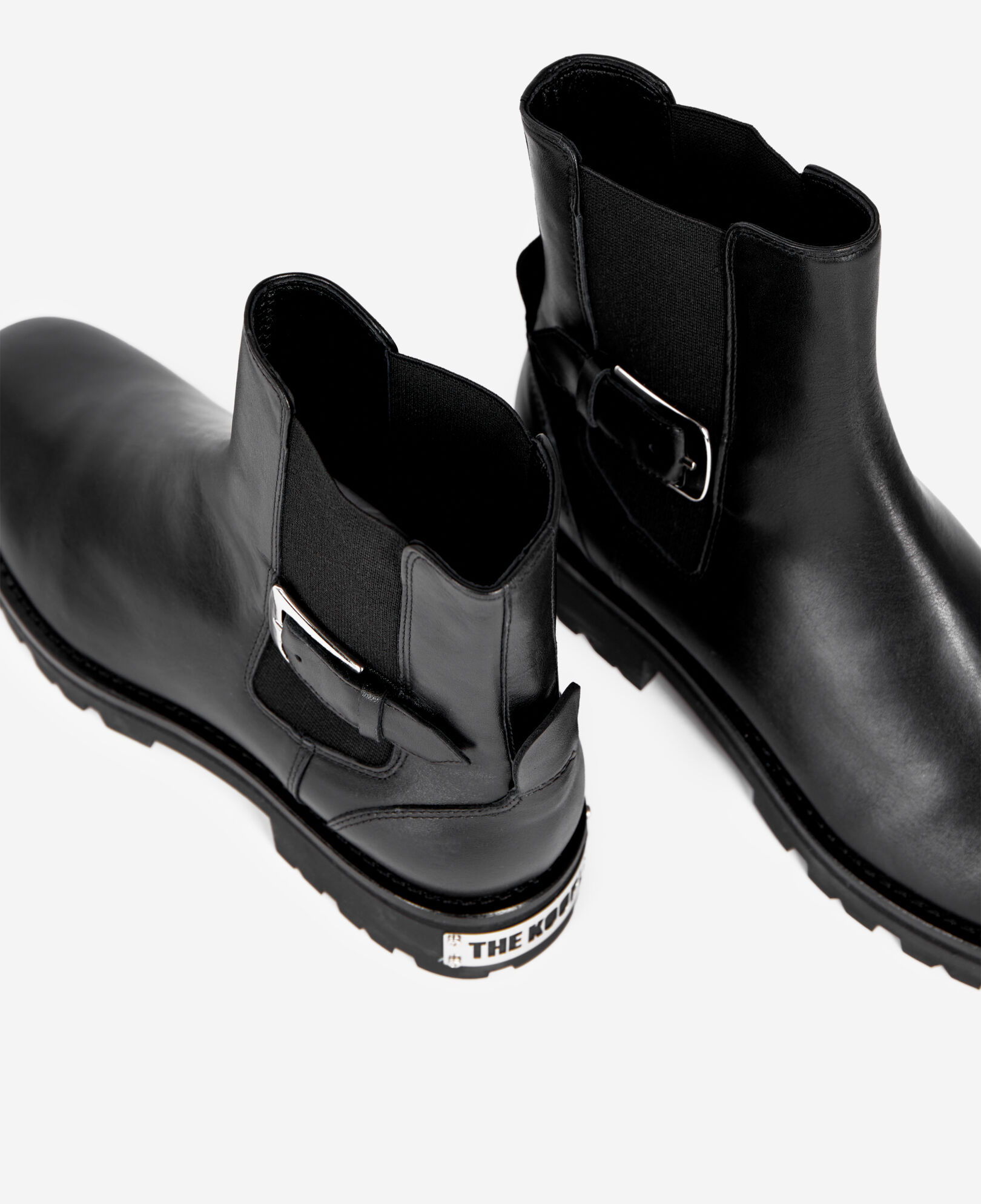 The Kooples FEMME BLACK bottines chelsea en cuir noir