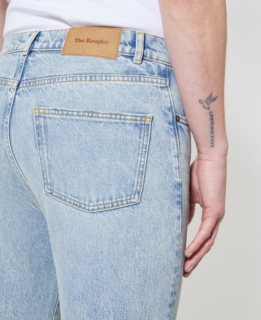 The Kooples MEN BABY BLUE light blue washed straight jeans