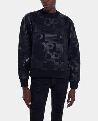 The Kooples WOMEN BLACK black sweatshirt with the kooples logo