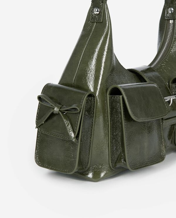 Sac Amelia en cuir vert The Kooples
