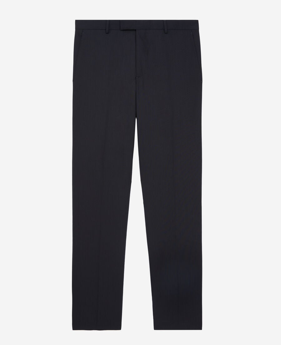 The Kooples H DARK NAVY prince of wales navy blue wool suit trousers