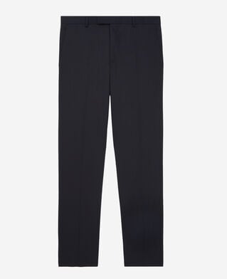 The Kooples H DARK NAVY prince of wales navy blue wool suit trousers