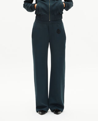 The Kooples WOMEN FOREST dark green straight jogging bottoms